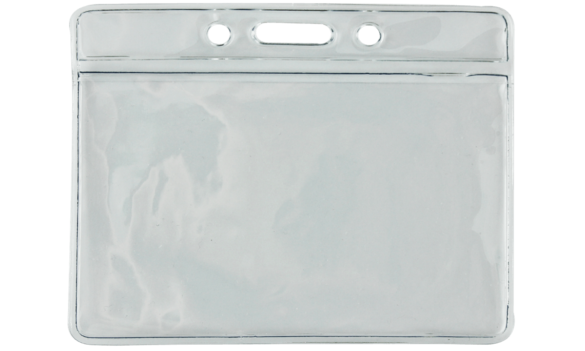 Porte-badge horizontal en vinyle transparent (x100)