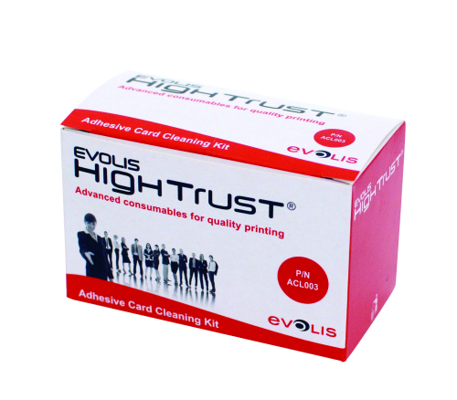 Evolis — Kit de cartes adhésives de nettoyage — 10 unités — A5070
